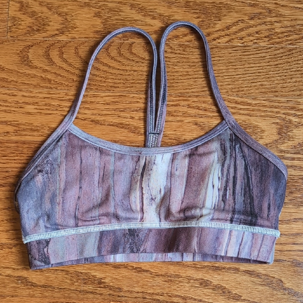 lululemon athletica Brown Patterned Sports Bra‎